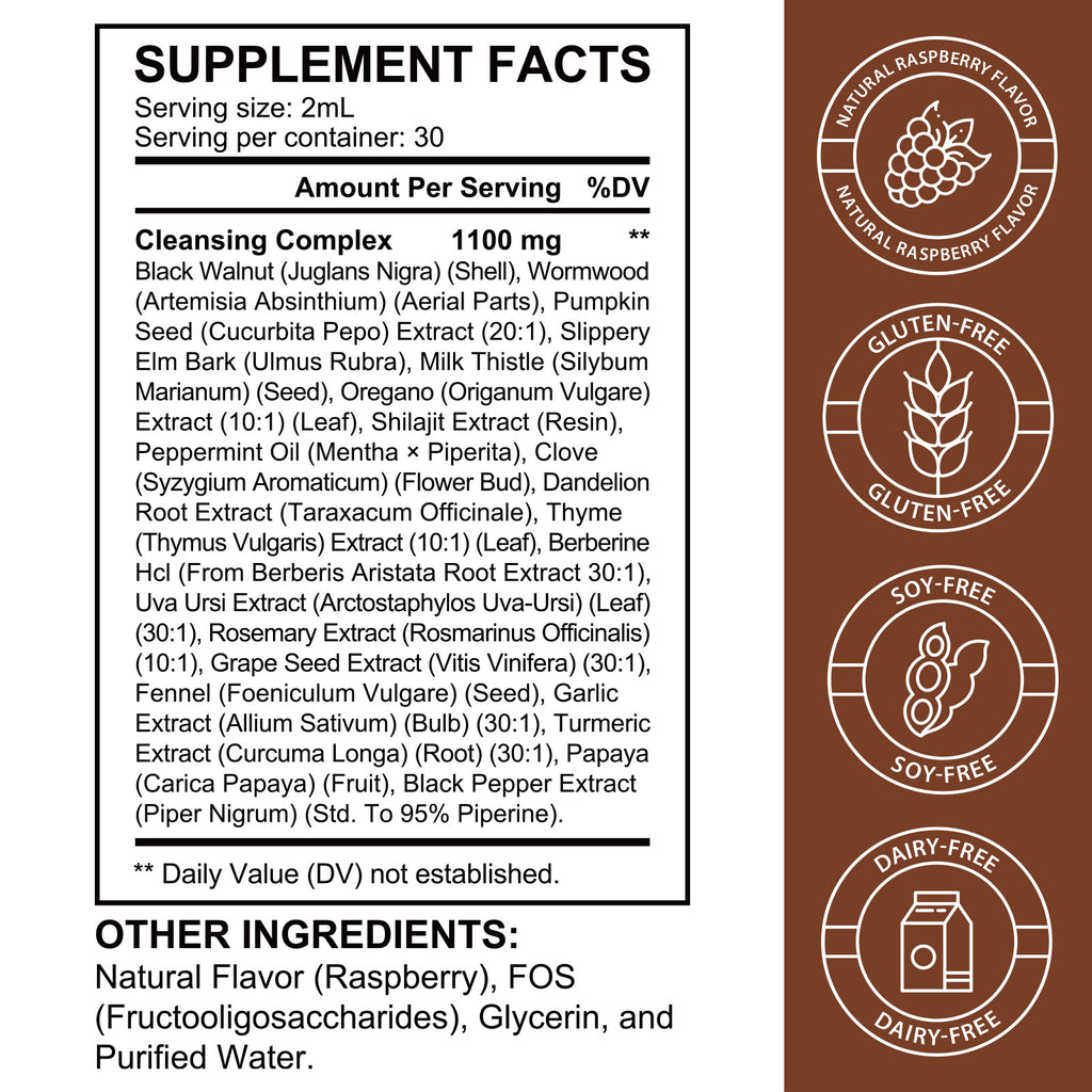 Black Walnut Wormwood Clove & Garlic – 20‑in‑1 Liquid Drops