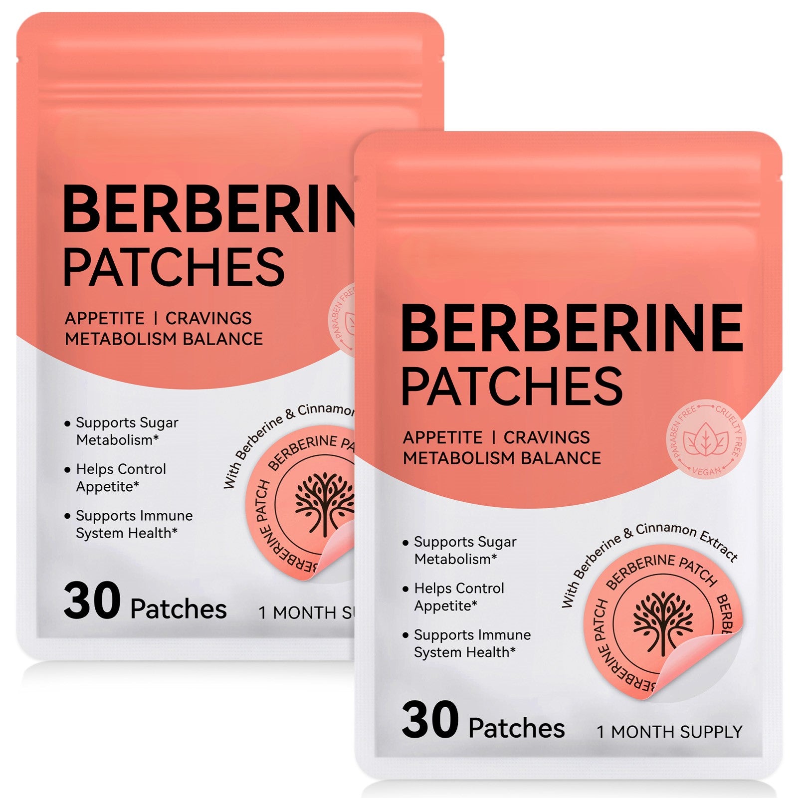 Berberine Transdermal Metabolic Support Patches x 30