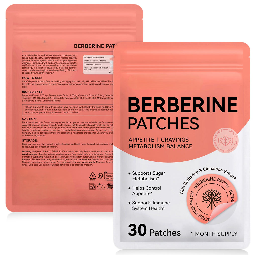 Berberine Transdermal Metabolic Support Patches x 30