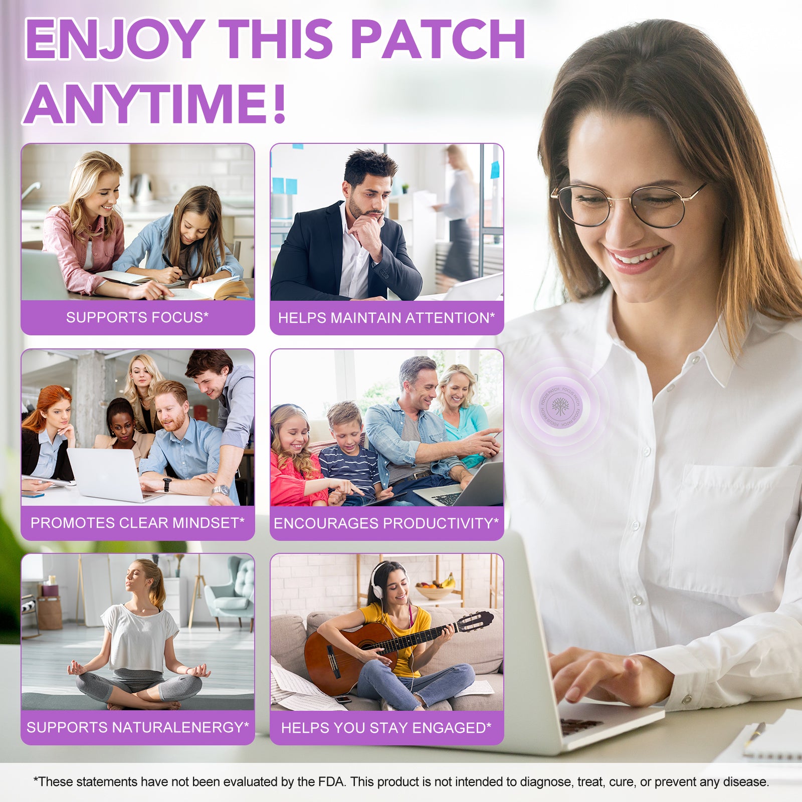 Focus & Clarity Transdermal Cognitive Support Patches