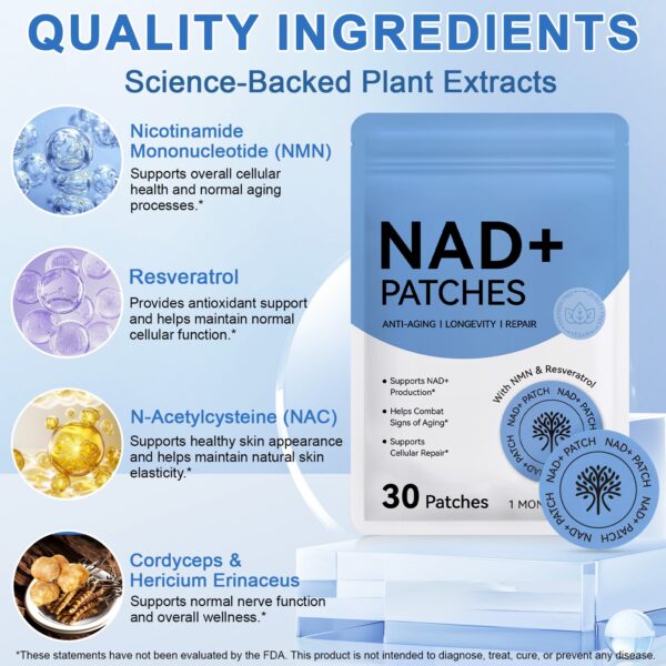 NAD+ 6 NAD+ Patches pack of 30
