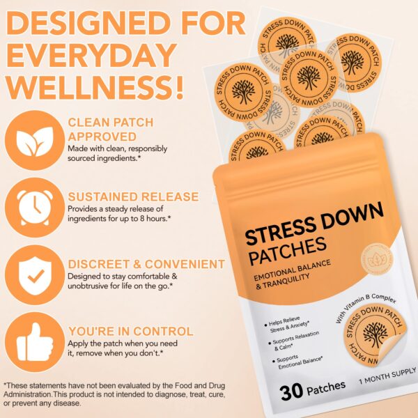 Stress 9 Stress Down Patches pack of 30